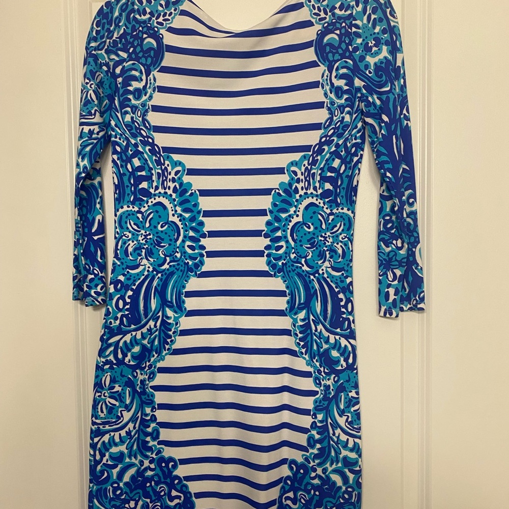 NWT Lilly Pulitzer Nila Dress Moon Jellies Stripe Engineered Size XS